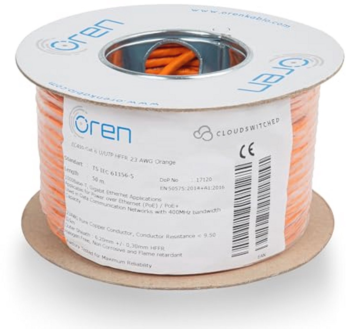 50 m CAT6 Outdoor Ethernet Kabel - Directe Begrafenis - Pure Koperen Draad - 400 MHz Bandbreedte UTP Internet LAN Netwerkkabel - Halogeenvrij, Corrosiebestendig - Gigabit