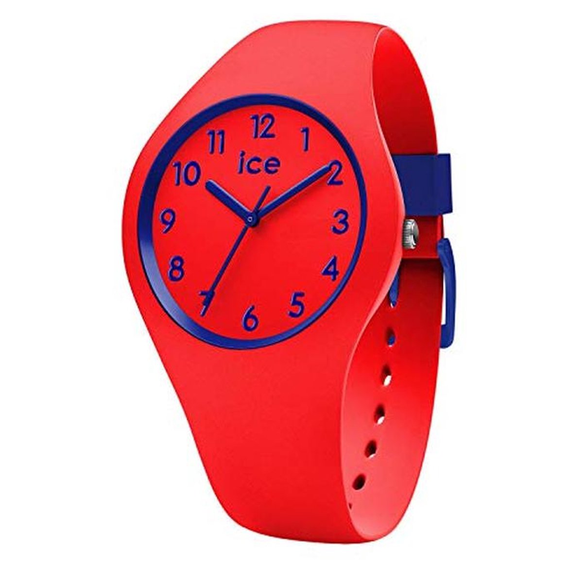 Kleurige kinderhorloge met silicone band - Rood
