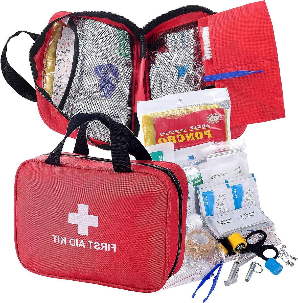 Provento - EHBO-Set voor Thuis, Auto, Camping en Sport - Complete 180-Delig Emergency Box met Medische Noodhulp