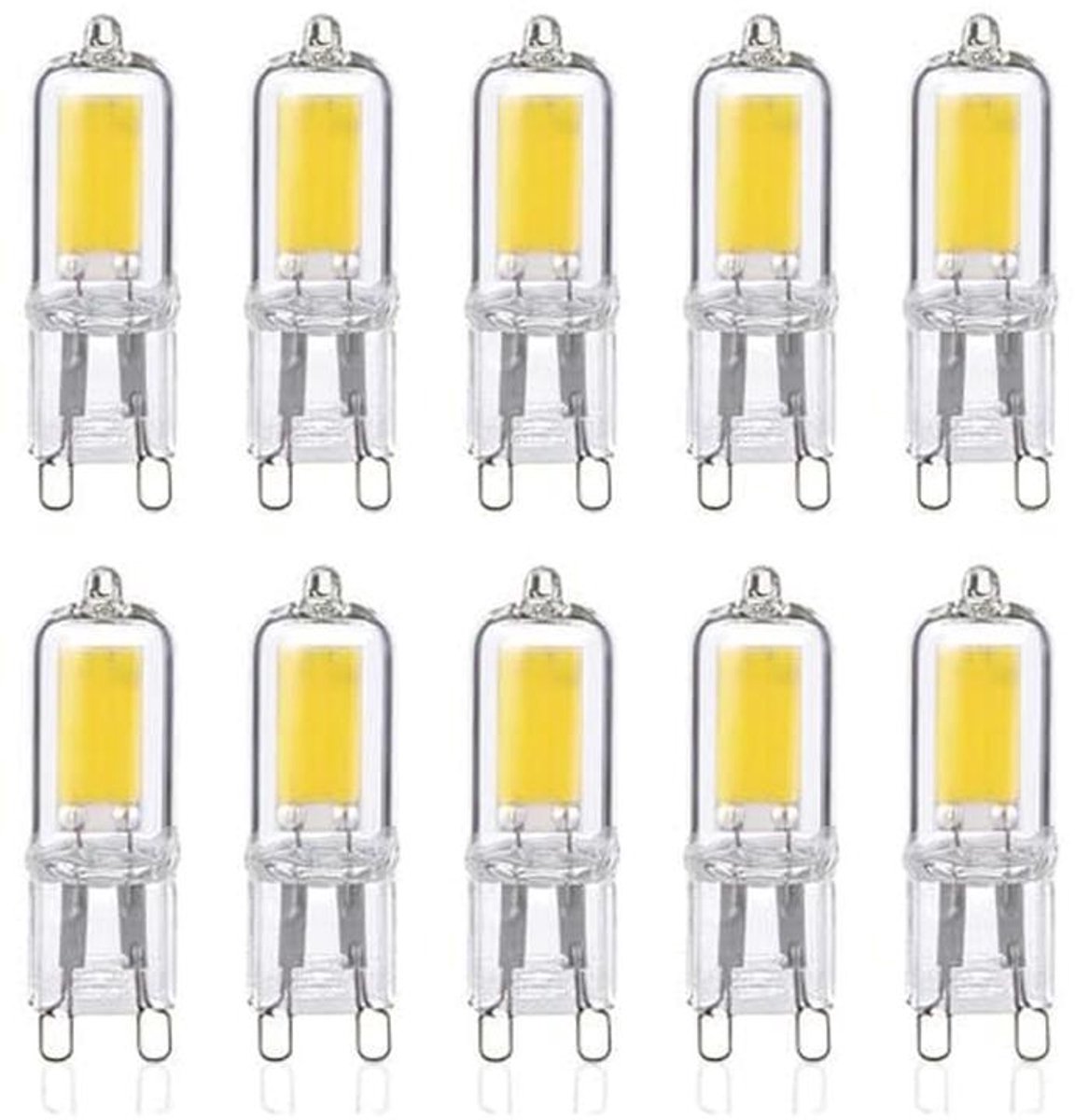 G9 2W LED-lamp Koudwit 6000K - Energiebesparende Spaarlamp met 250 Lumen - 10 Stuks