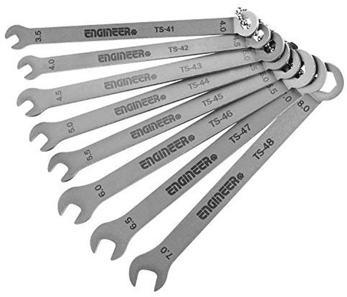 8-in-1 Super Slim Sleutel Set voor Laag Profiel Werk - 1.5mm Dunne Sleutels in Roestvrij Staal