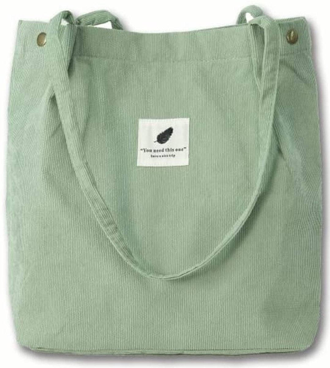 Grote corduroy schoudertas dames - Ultralicht en multifunctioneel