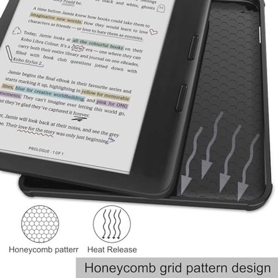 Case voor Kobo Libra Color 7 inch eReader met Zachte TPU Achterkant en Auto Wake/Sleep Functie — afbeelding 3