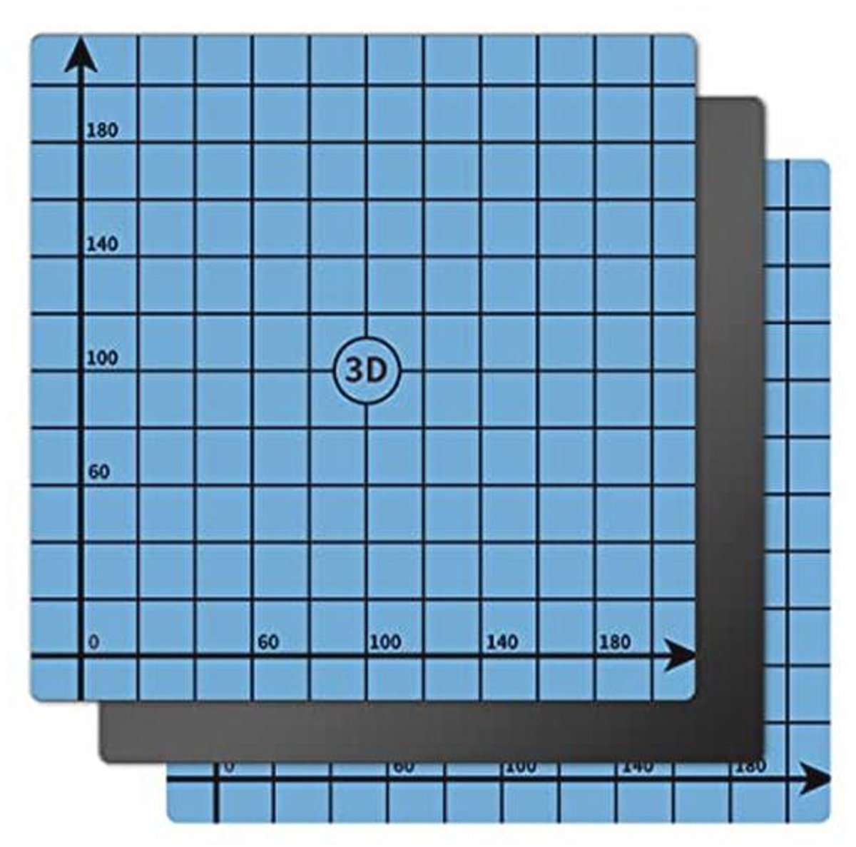 Verwisselbare magnetische 3D-printer bouwoppervlak - Flexibel verwarmd bed 235 x 235 mm