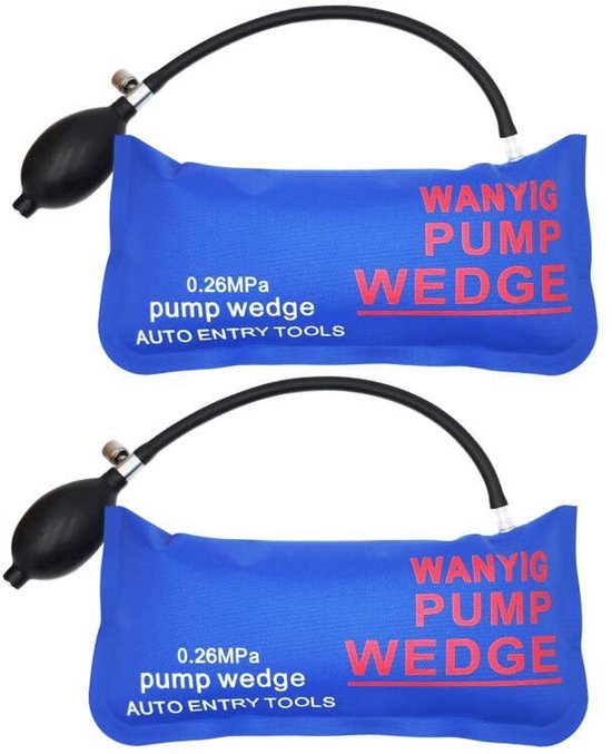 2 Stuks Air Wedge Montagekussen Luchtkussen 300 kg Hefvermogen Pneumatisch Spannersysteem voor Ramen en Auto’s