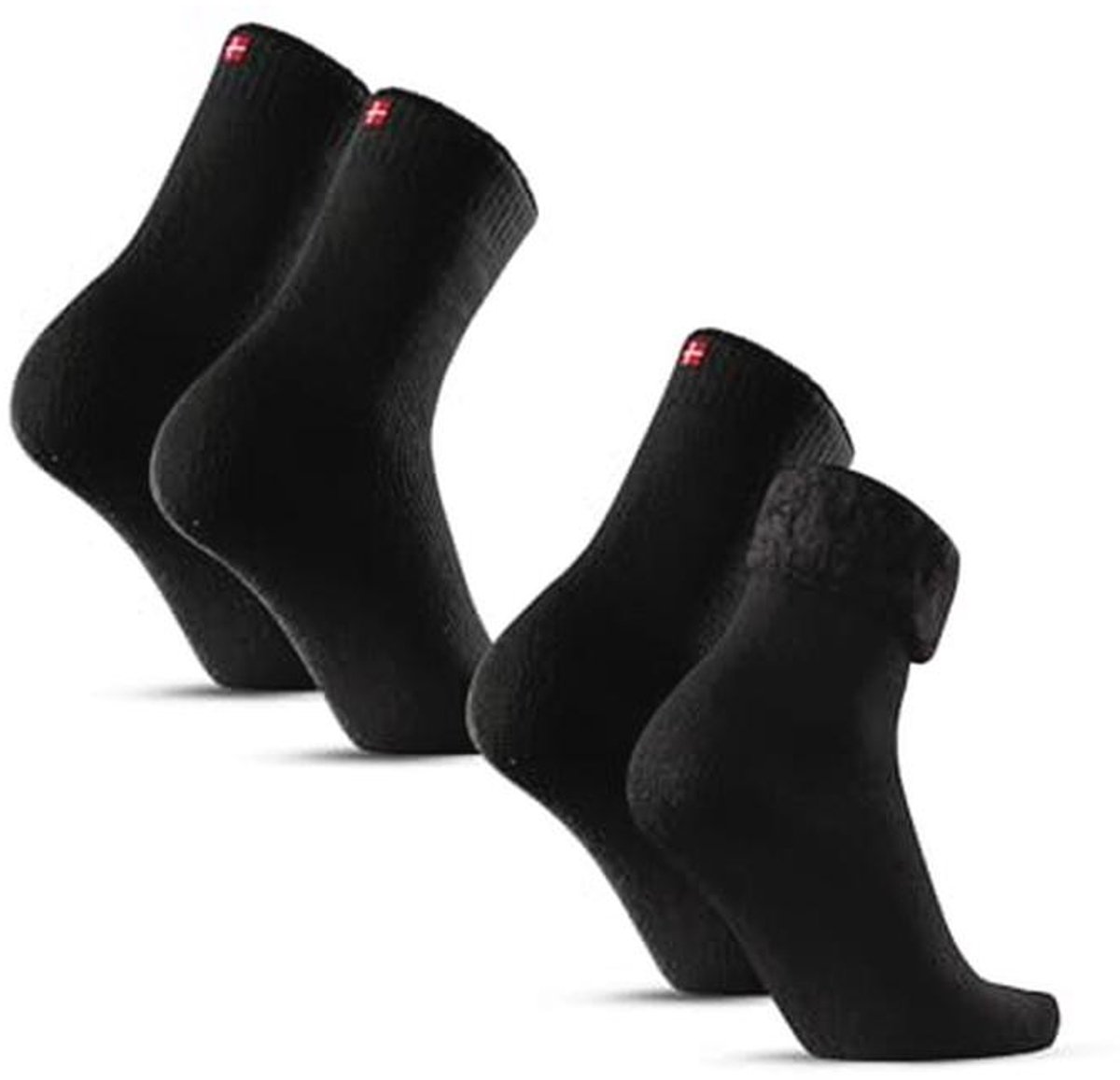 Thermosokken voor Heren en Dames, 2-Pack, Koude Winters, Warmte-isolerend, Comfortabel en Zacht, Zwart