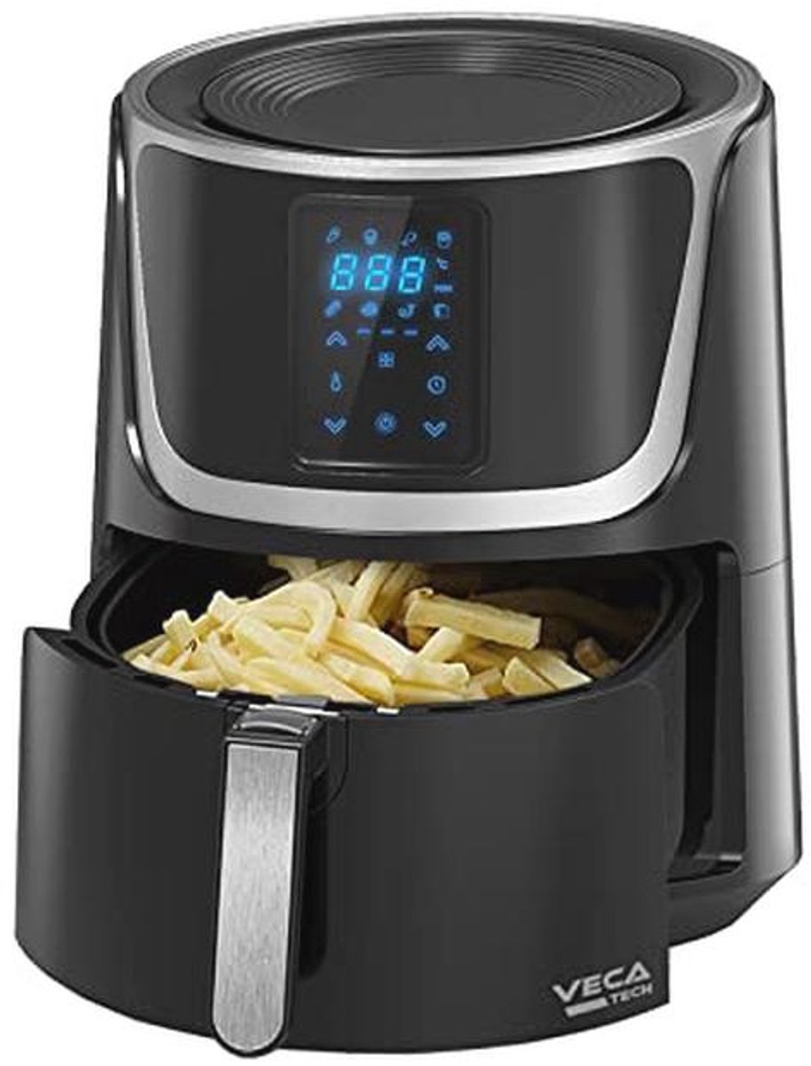 Grote Airfryer met Digitale LED Touch Screen - Gezond Frituren en Koken (5.5 Liter)