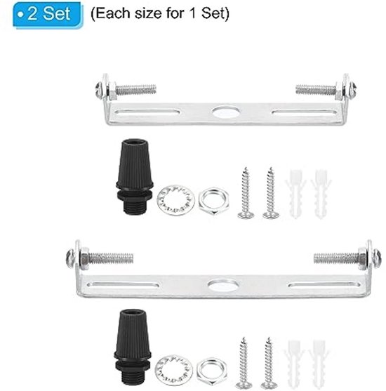 Oniissy Klemring Voor Asbescherming – Dubbele Split, Zwart Staal, Diameter 32mm Met Verzonken Schroeven