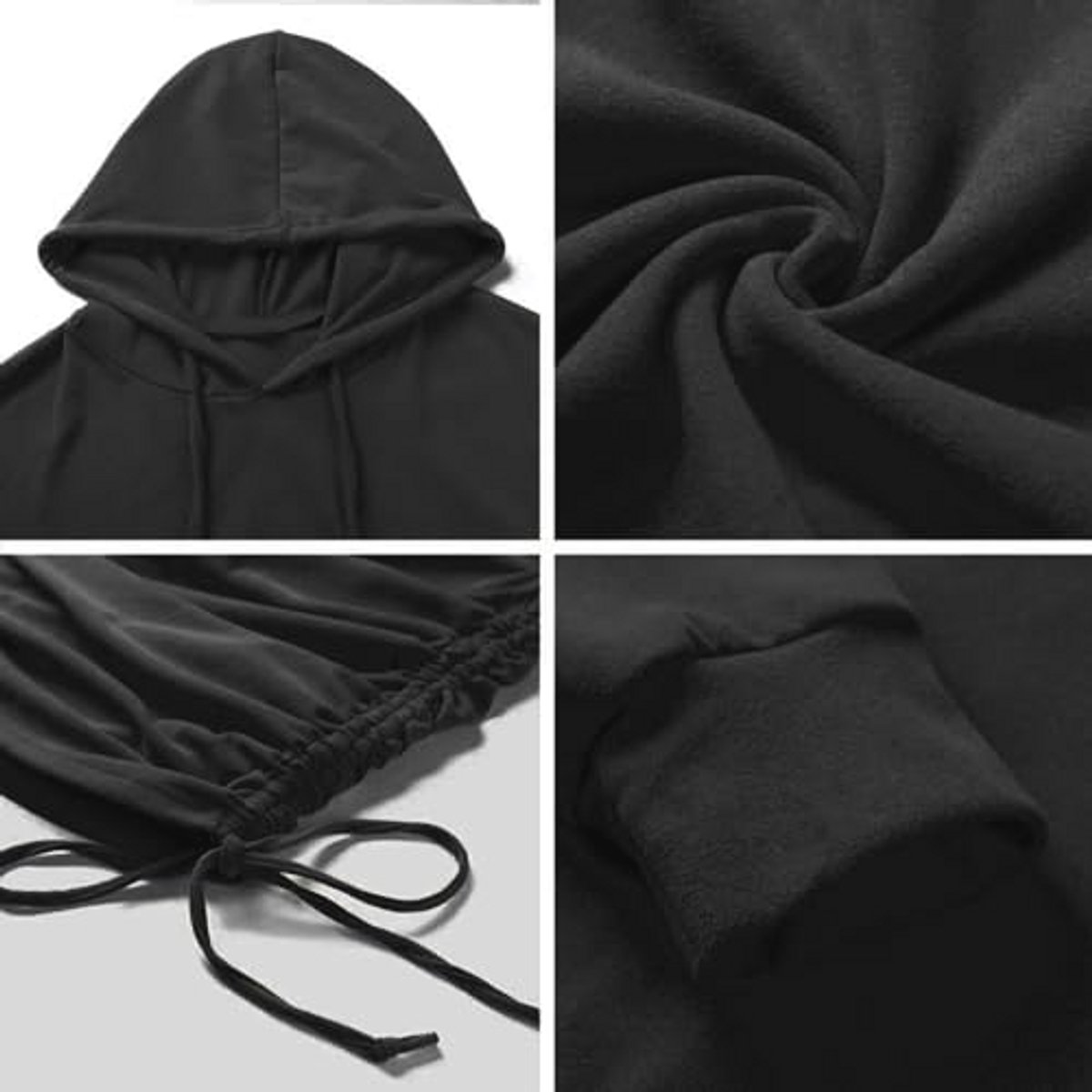 Elegante dames hoodie jurk met lange mouwen - warme sweatshirt jurk voor herfst en winter