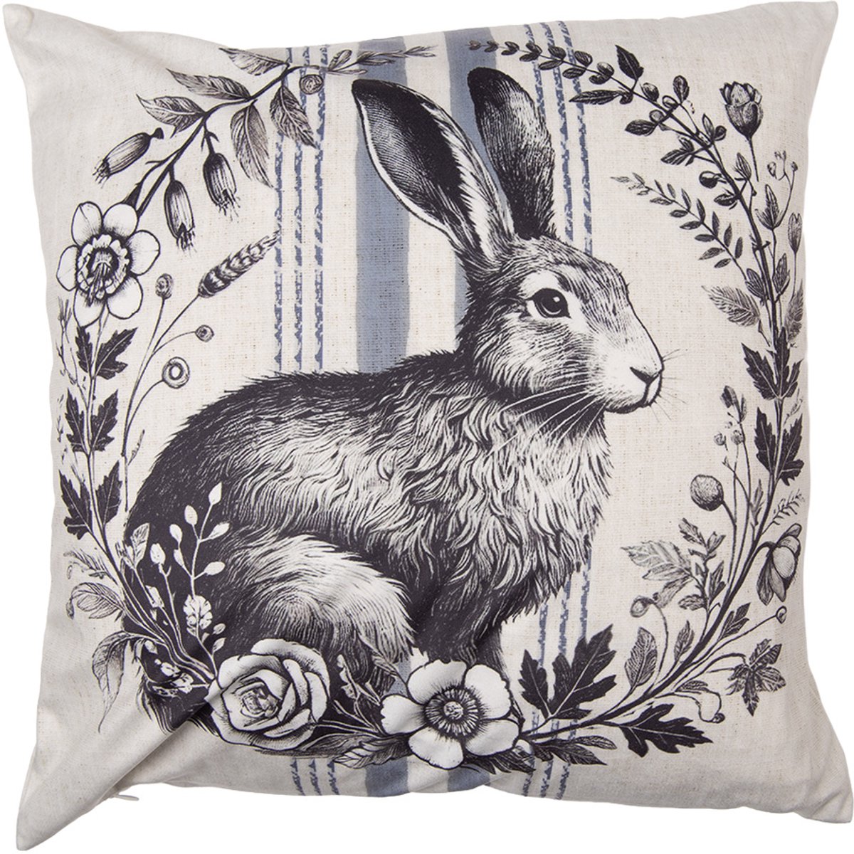 Clayre & Eef Kussenhoes 45x45 cm Beige Polyester