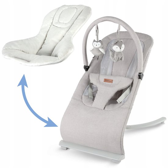 Kidwell Rubi Babyleunstoel - Grijs/Wit - 0-9kg van Merkloos — afbeelding 3