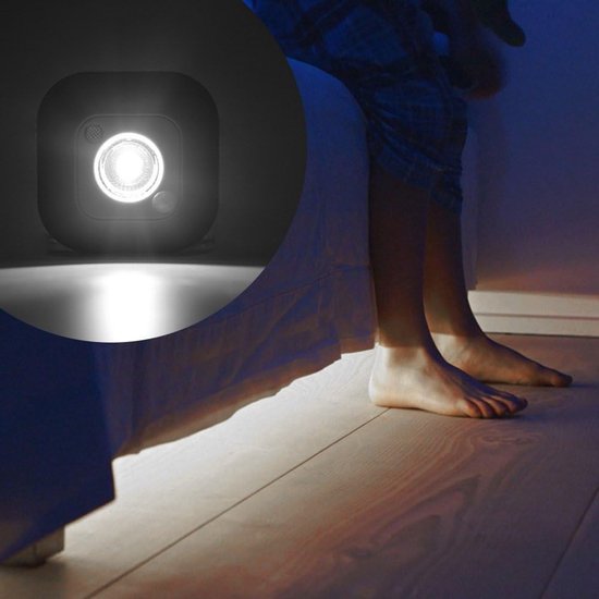 Motion Sensor Nachtlamp - Draadloze Plaklamp - Batterijgevoede Infrarood Beweging Sensor Wandlamp voor Gang - Trappen - Slaapkamers - Kinderkamer - Toilet - Keuken - Wit — afbeelding 5