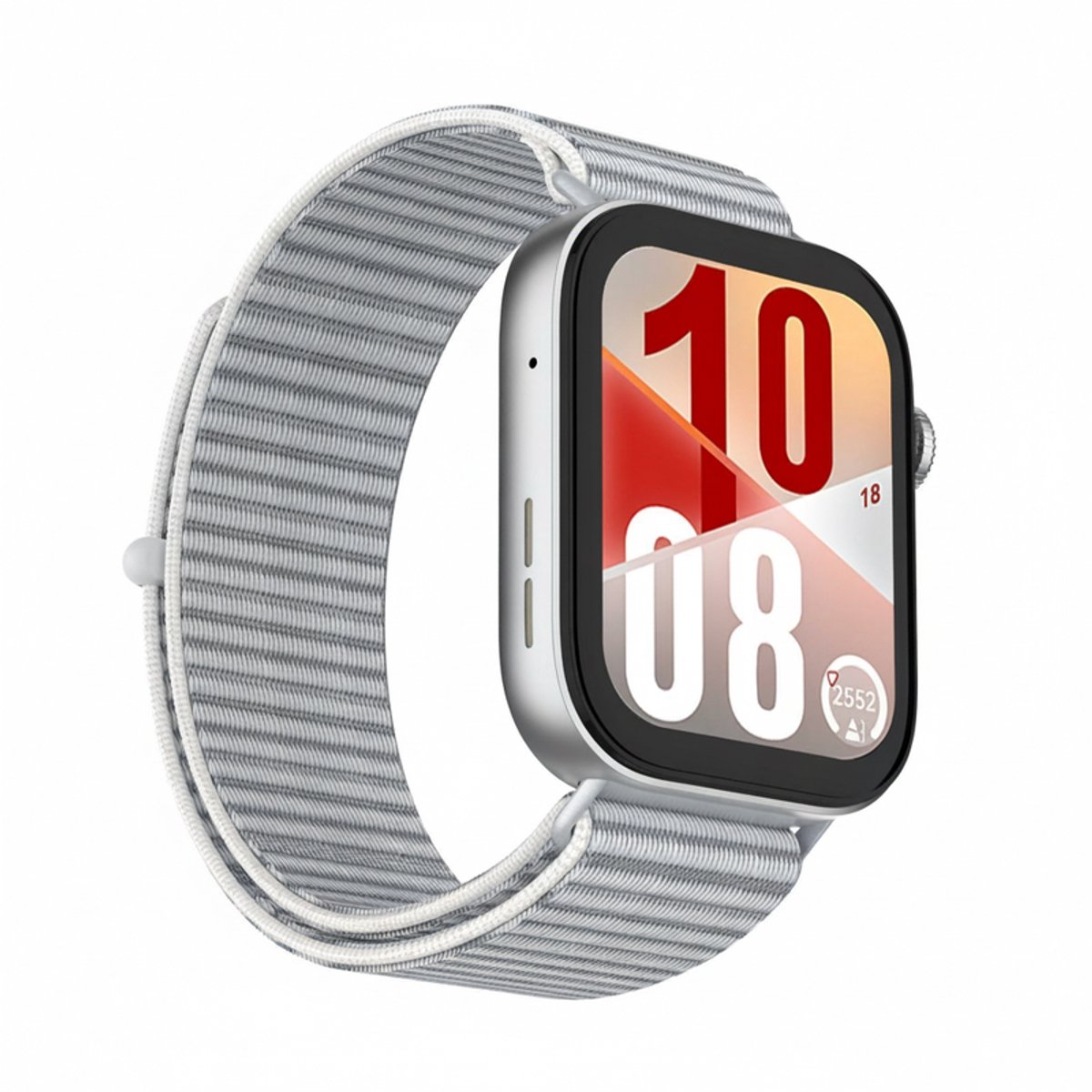 Nylon bandje - geschikt voor Huawei Watch Fit 4 Pro / 4 / 3 - klittenband - grijs