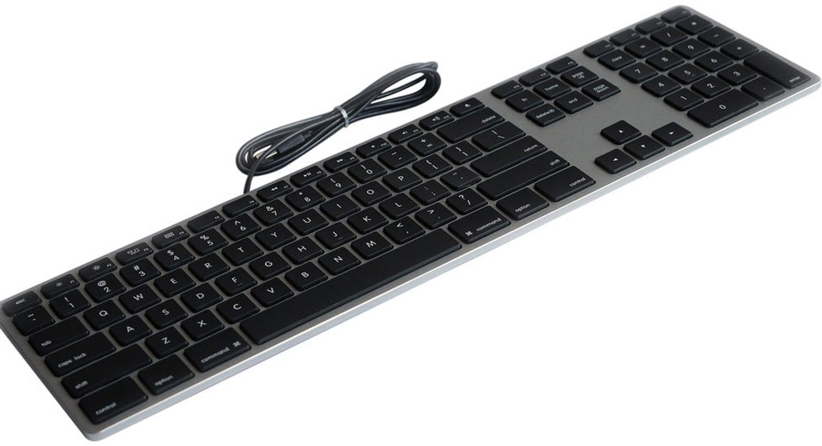 Matias Bedraad Aluminium Toetsenbord voor Mac Space Grey