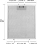2-pack afzuigfilters, 5-laags metalen vetfilter, universele