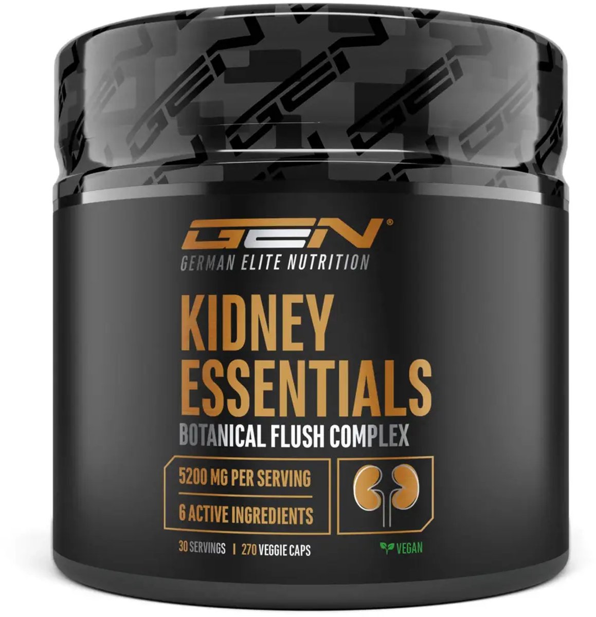 Kidney Essentials – 270 capsules – Botanische formule met astragalus, brandnetel, zure kers, pijnboombast, selderij en echte guldenroede – 5200 mg actieve plantenextracten per dagdosering – vegan botanische synergiebled – German Elite Nutrition