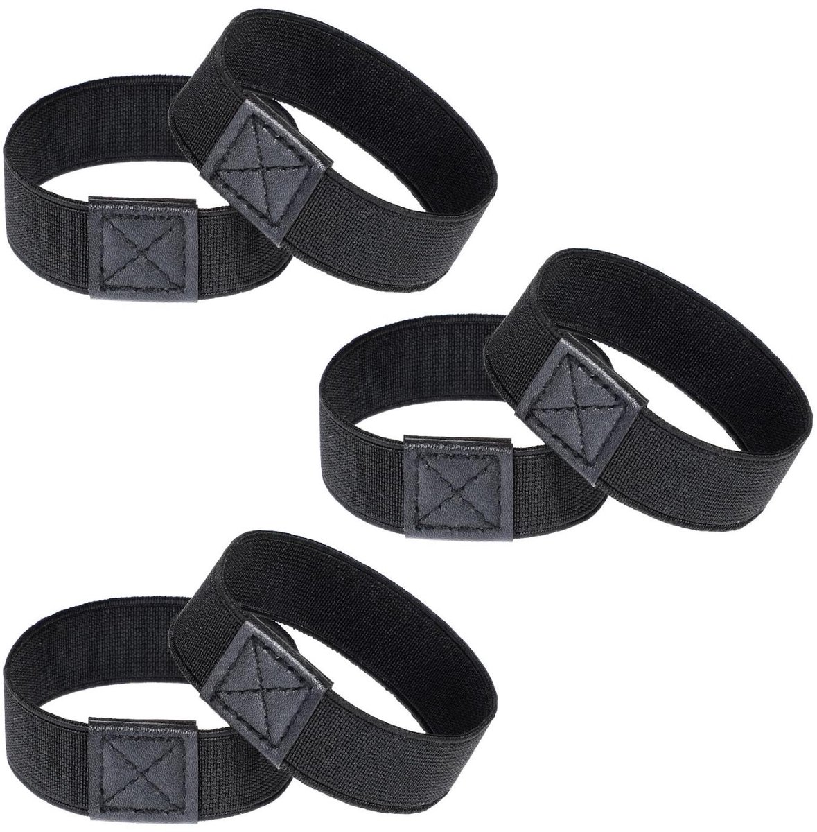 TuseRxln Anti-Locking Enkelriemen - Hoge Hakken Veters - Veilig Vastzetten Voor Sport Schoenen Met Elastische Band 3 Paar - Zwart