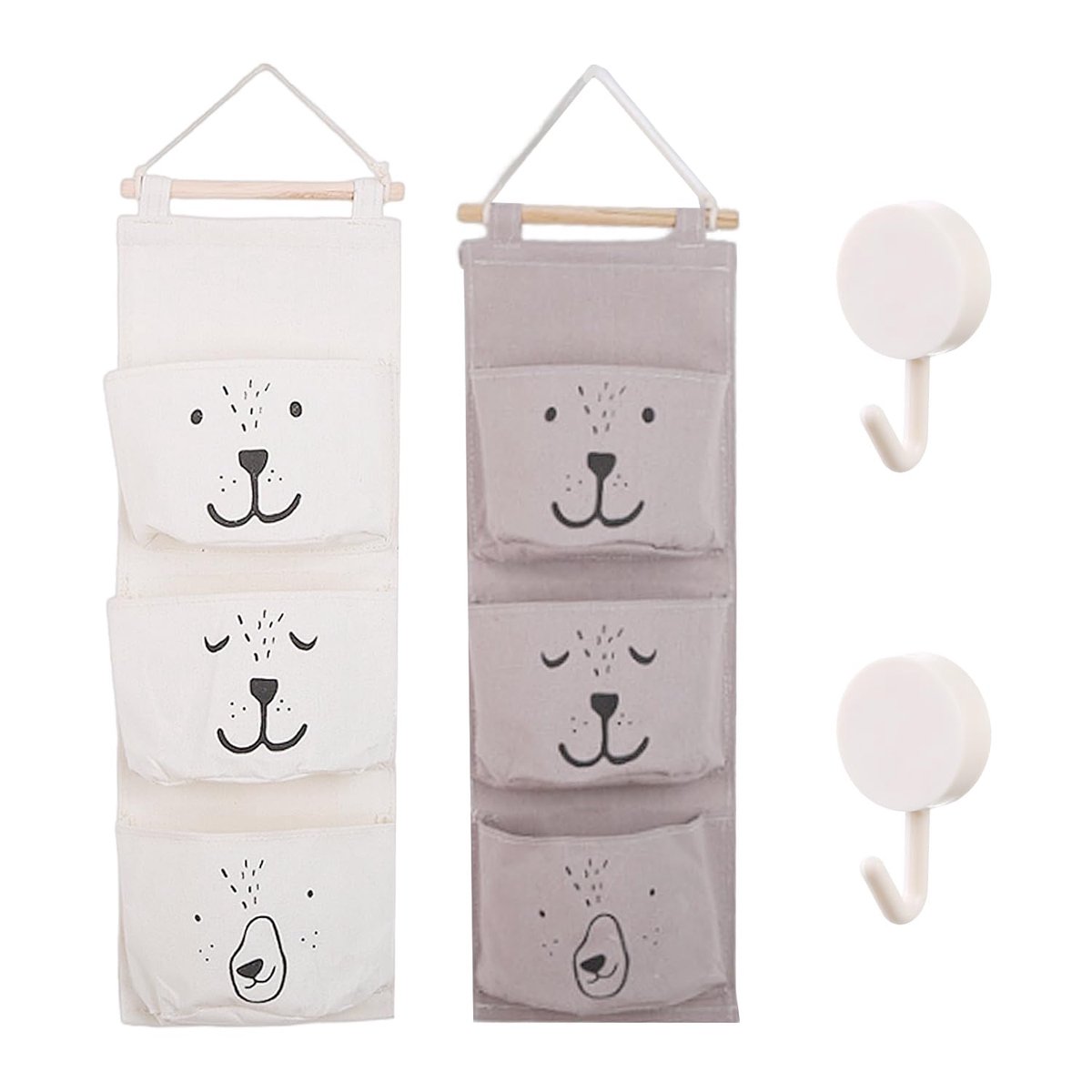 IMPERATORIS® Deurrek/Hangrek met opbergvakken - Deur Organizer/Deurhanger/Deurrek/Opbergzak/Opbergtas - 2 Haken