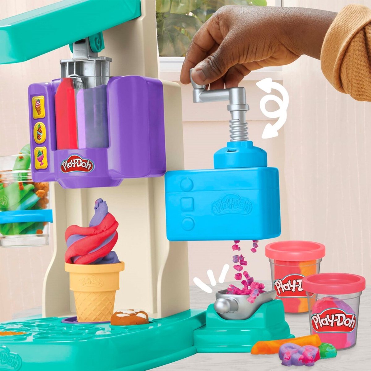 Play-Doh Rainbow Softijs Speelset - Boetseerklei - Inclusief 5 Play-Doh potjes — afbeelding 11