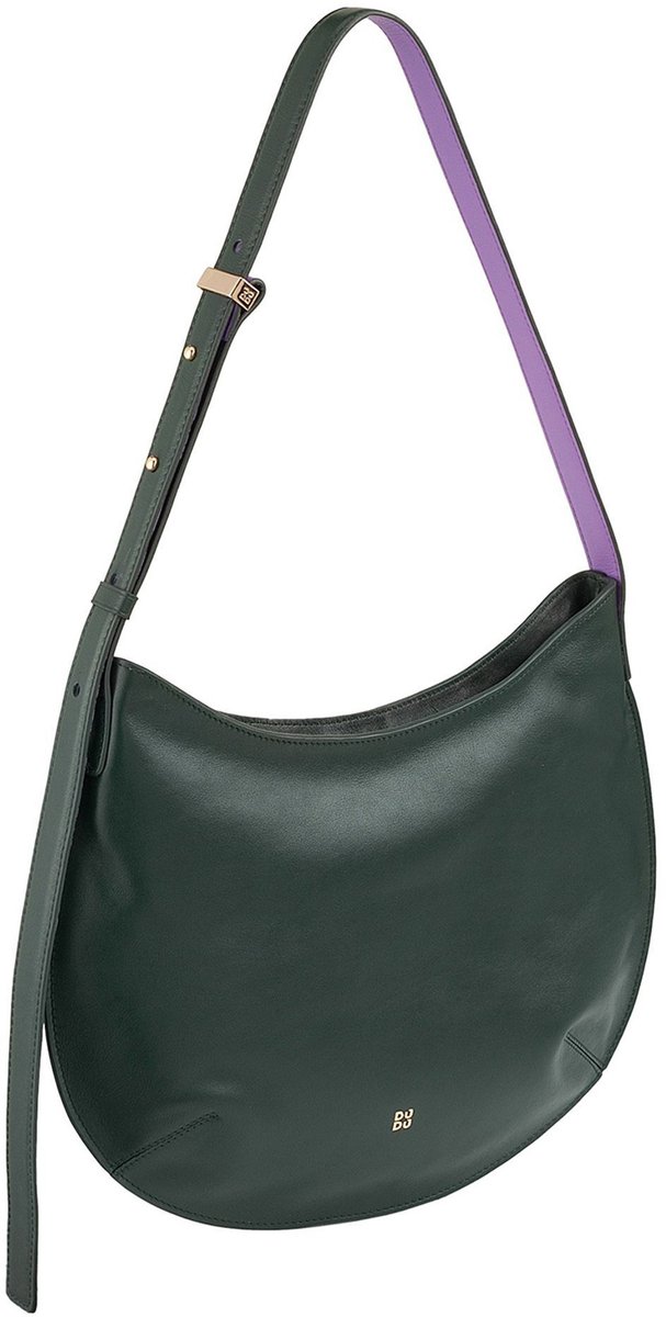 DuDu Hispani Schoudertas Leder 34 cm - Dames - black rose