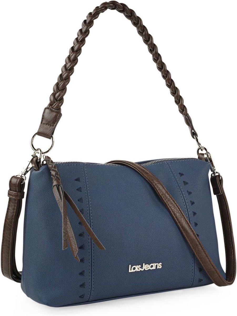 Crossbodytas dames leer met verstelbare band en rits