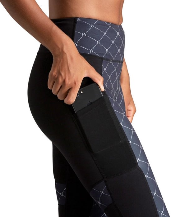 Björn Borg - Dames - Borg High Waist Block Tights - Blauw/Grijs/Multicolour - Maat 34 van Merkloos — afbeelding 4