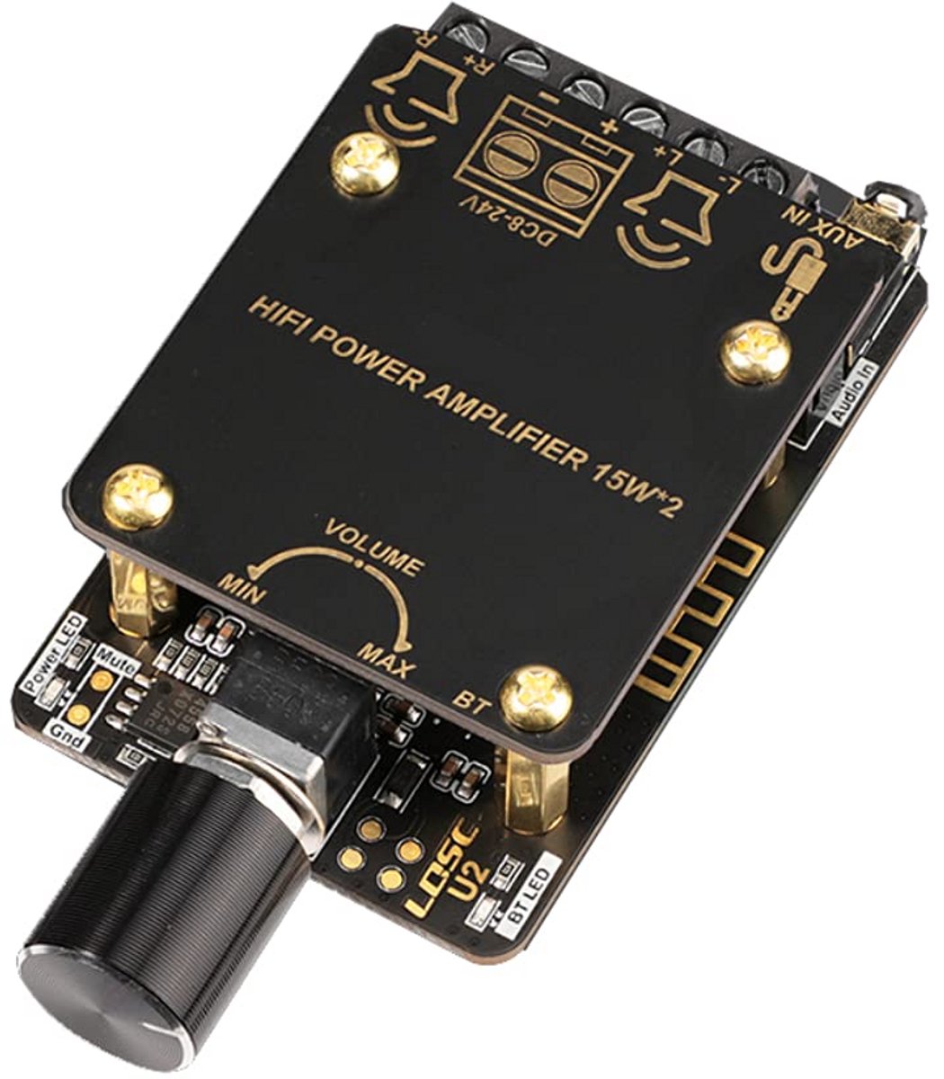 Bluetooth 5.0 Audio Versterkerkaart 2x15 W Klasse D 8-24 V