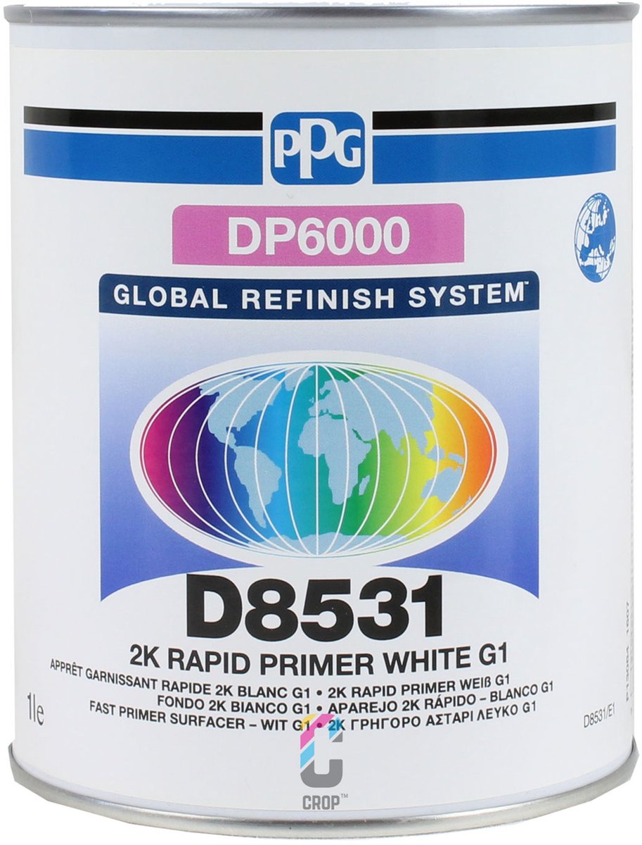 PPG D8531/E1 2K Rapid Primer in Blik 1 liter - WIT