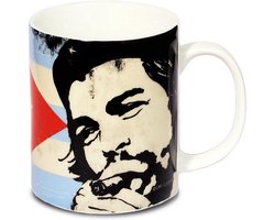 Che Guevara Cubaanse Vlag Porseleinen Mok - Zwarte Coffee Cup met Iconische Print