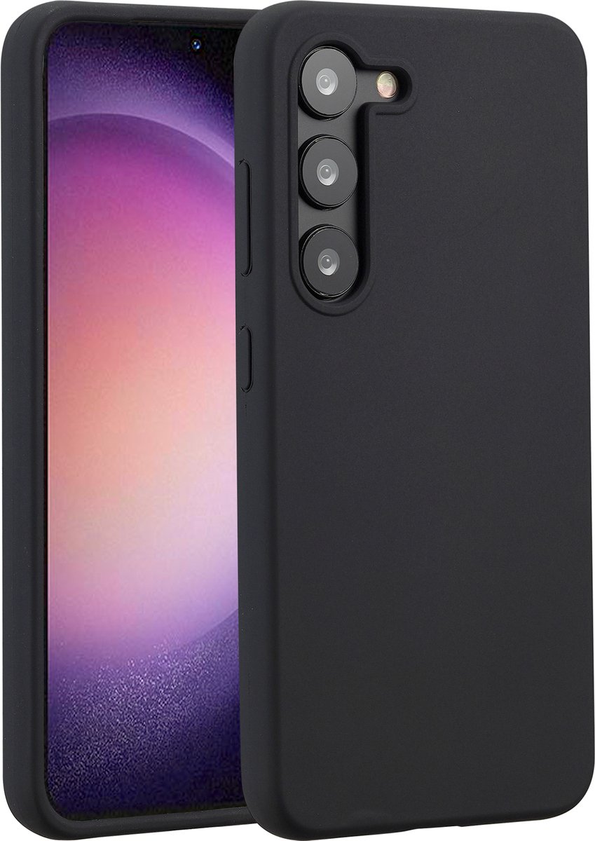 Accezz Hoesje Geschikt voor Samsung Galaxy S23 Hoesje Siliconen - Accezz Liquid Silicone Backcover - Zwart