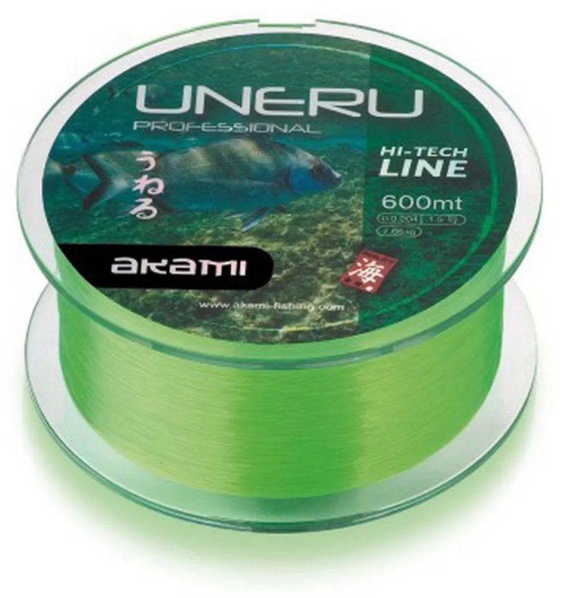 Akami Uneru Monofilament 600 M Groen 0.260 mm