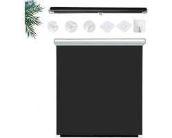 Tijdelijk Rolgordijn met Zuignappen - Verduisterend & Regelbaar Zonwerend Gordijn zonder Boren