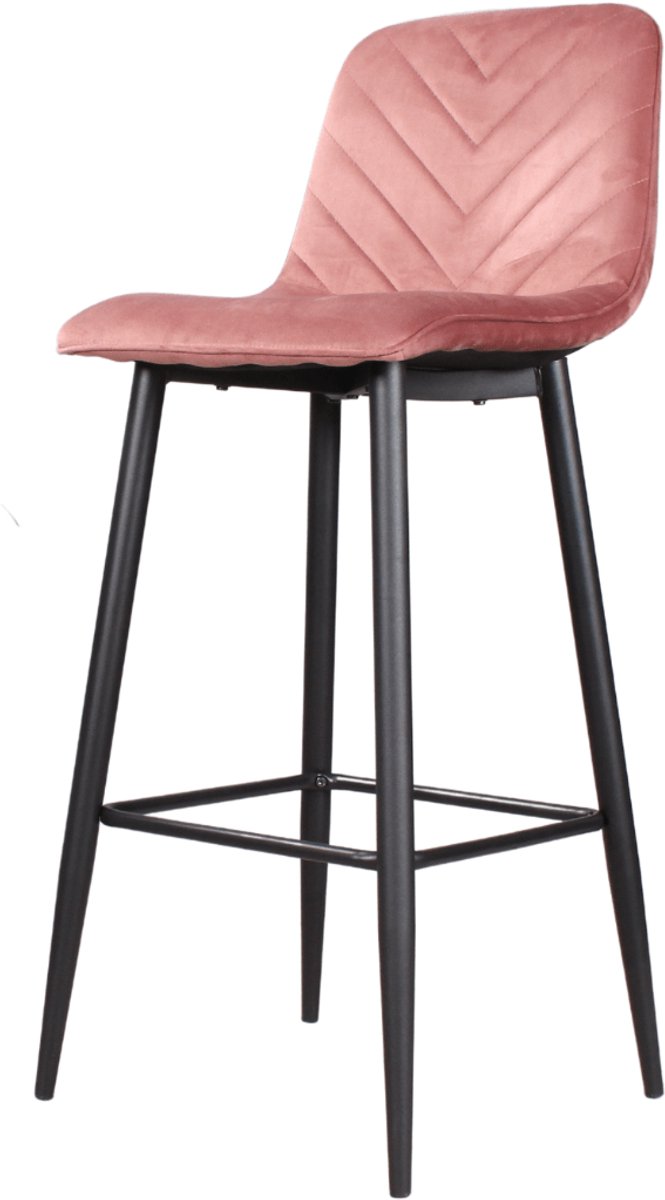 DS4U - Gaby barkruk velvet 75 cm 2.0 - roze