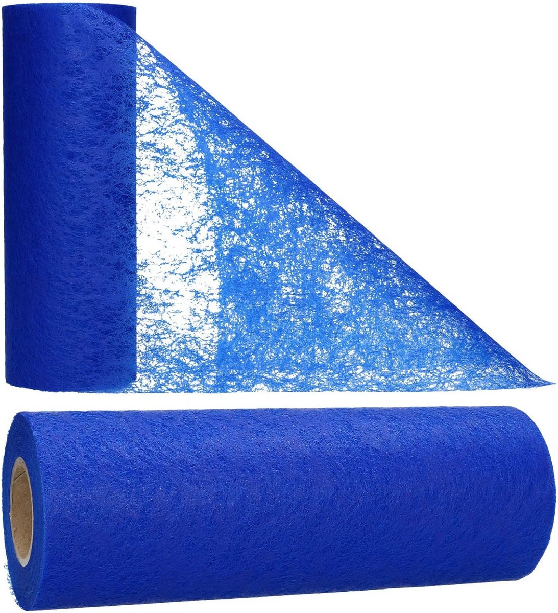 Tafelloper wit fleece (23 cm x 20 m) voor bruiloft en feestdecoratie
