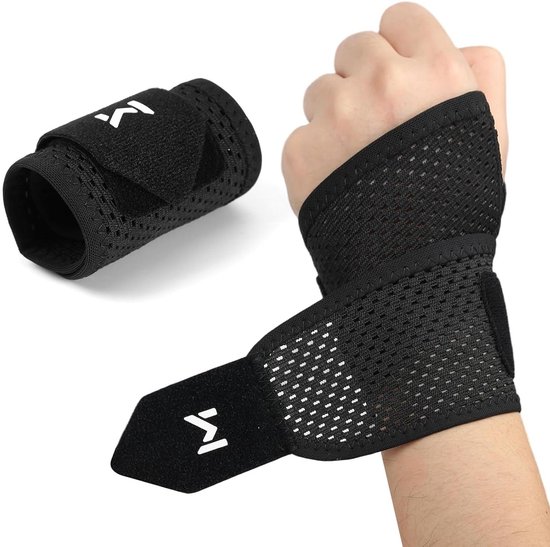 Ipow 2-delige Set Polsbandage Polssteun Verstelbare Polsondersteuning Bodybuilding