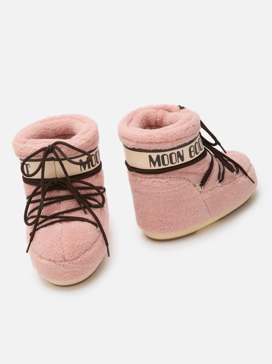 MOON BOOT ICON LOW FLEECE Thermoboots Snowboots Sneeuwlaarzen Meisje – 36-38 8059791087884 Roze