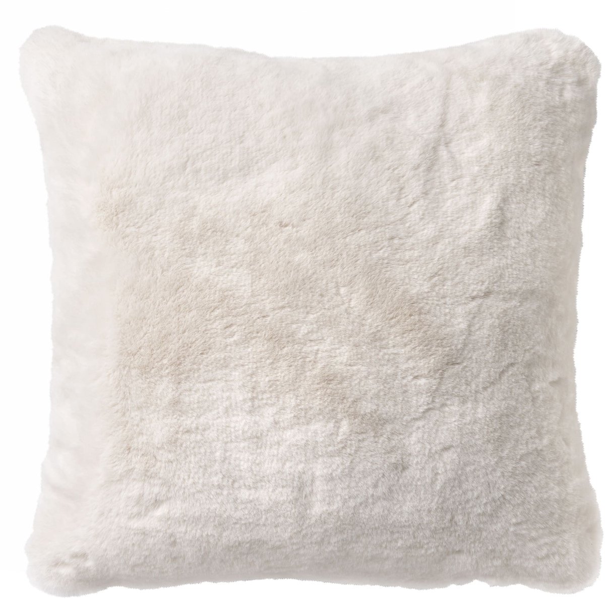 Dutch Decor ZAYA - Sierkussen 45x45 cm - bontlook - effen kleur - Snow White - wit - Inclusief binnenkussen - Luxe kussens voor woonkamer & bank