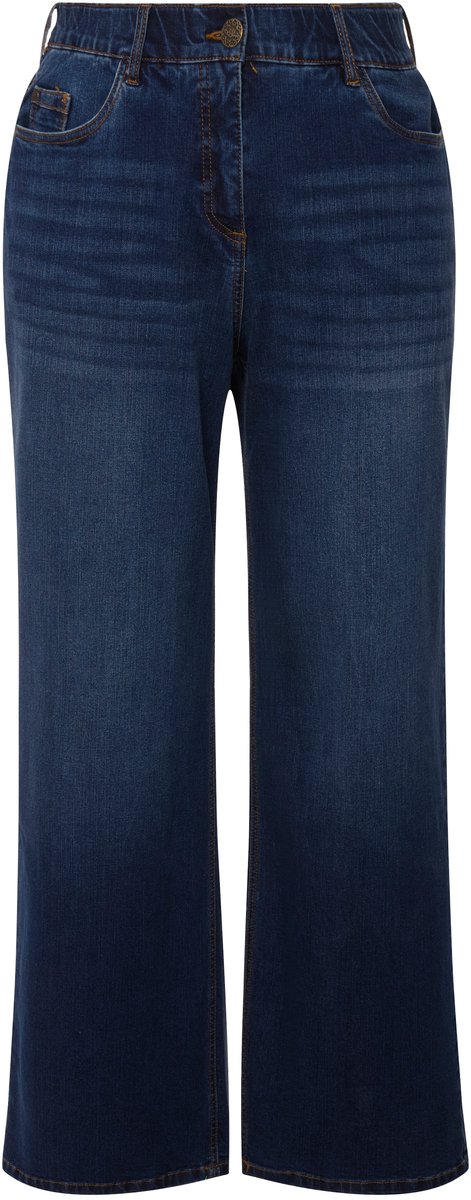 Ulla Popken - Dames - Jeans Mary wijde pijp 5-pocketmodel - Blauw denim - Maat 62