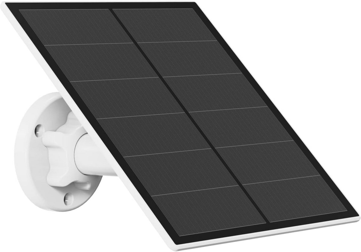 Zonnepaneel 5W voor draadloze beveiligingscamera buiten - Oplaadbare camera met continue zonne-energie