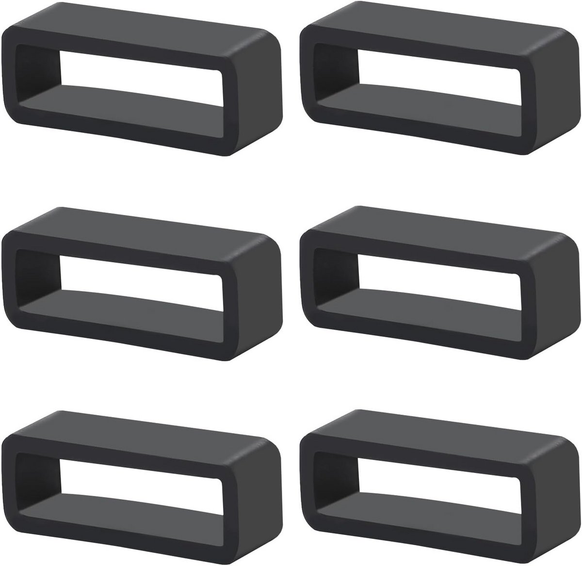 Horlogeband Bevestigingsringen - 6 Stuks Siliconen Runner Holders voor Sporthorloges 16-20-22-24mm