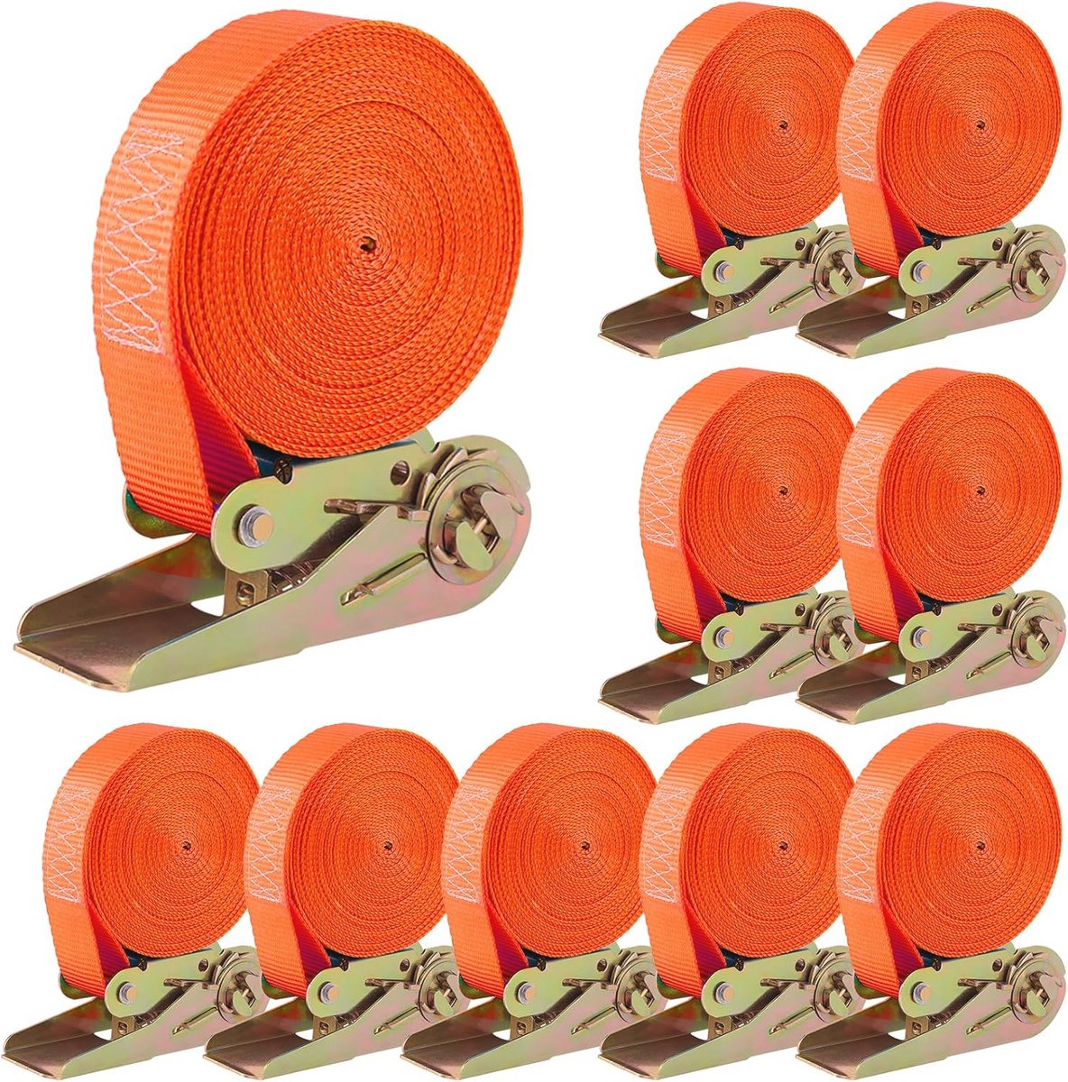 800 kg Ratelriem - Spanriem van Polyester 6m x 35mm voor Lading en Vrachtwagens