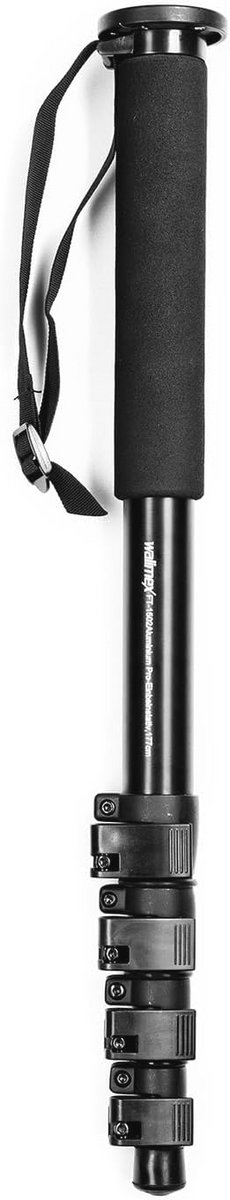 Aluminium Monopod 177cm - Stevig en Lichtgewicht - 10 kg Draagvermogen - Fliplock Snelsluitingen - Ideaal voor DSLR en Compact Camera's - Inclusief Polsband en Transporttas