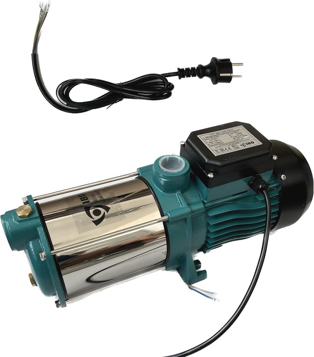 Centrifugaalpomp 1300W voor Tuin en Huiswaterinstallatie - 6000 l/h en 55 m Opvoerhoogte thumbnail 3