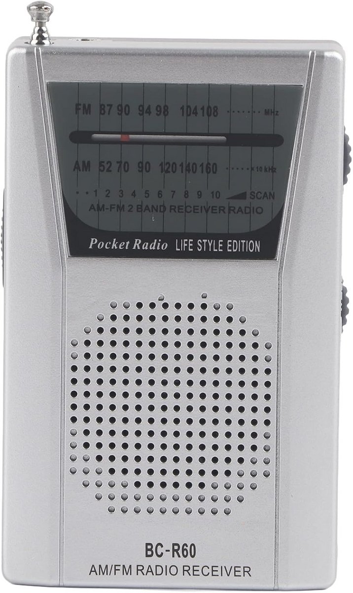 Draagbare Mini-radio met AM FM ontvangst en 5W Luidspreker - Ideaal voor Reizen en Noodgevallen