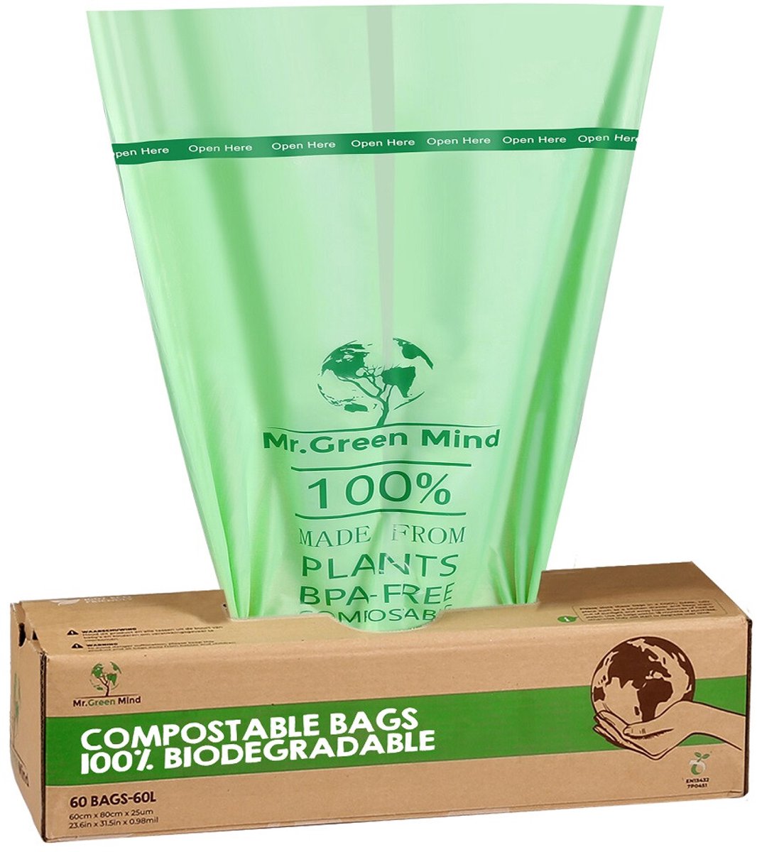 Mr. Green Mind Biozak 60 Liter - 60 zakken