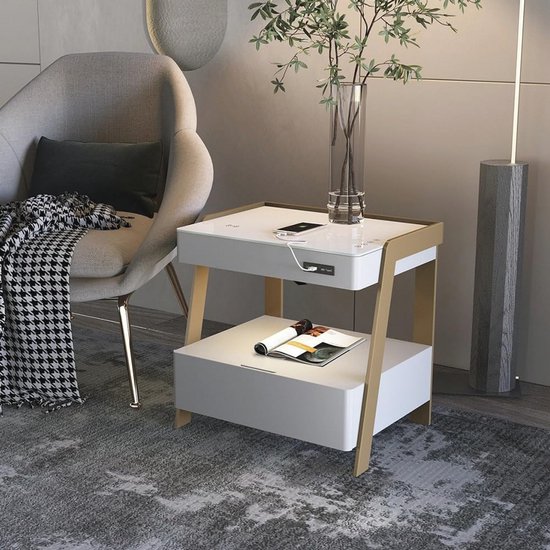 Slim Nachtkastje met Oplaadfunctie en Bluetooth Luidspreker — afbeelding 5