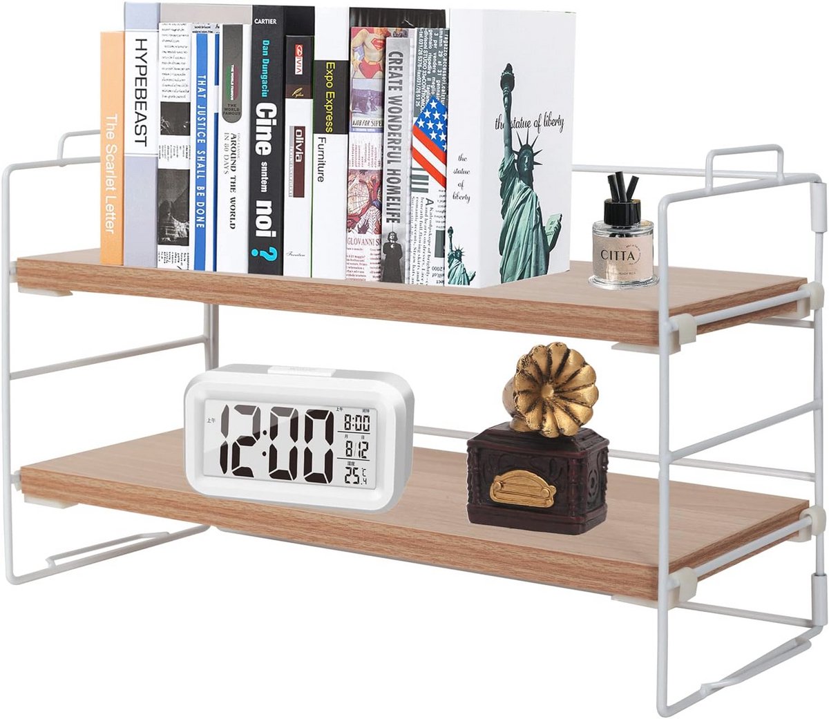 Multifunctionele Bureauplank Organizer met Houten Plank