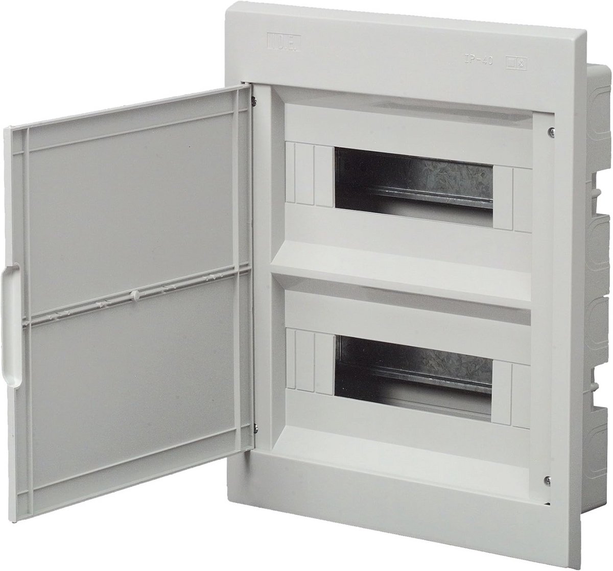 Kleine Distributieraad Inbouwbaar met Deur IP30 - 2 Rijen