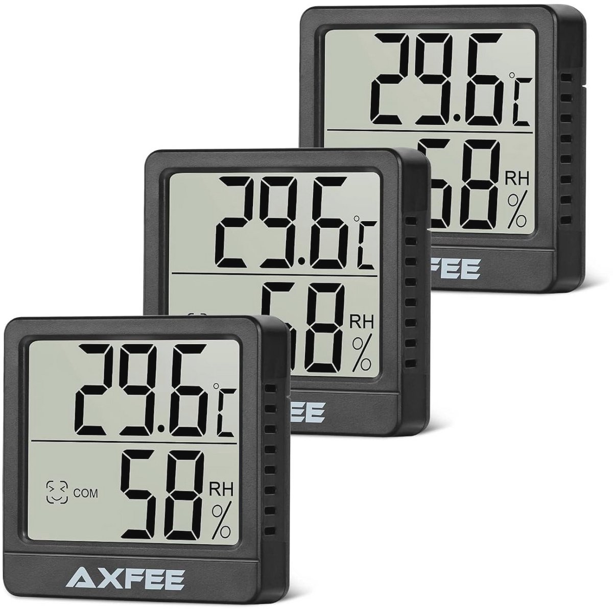 Mini LCD Thermometer en Hygrometer - Draadloze Luchtvochtigheid Meter (3 Stuks)