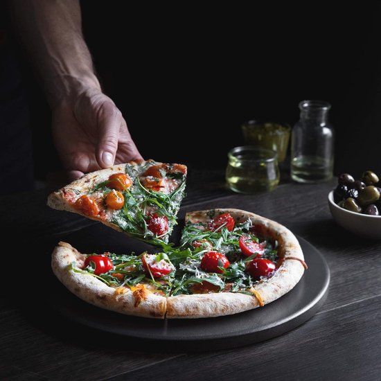 Pizzasteen voor oven rond - 30 cm voor gasgrill & oven - Voor een knapperige bodem